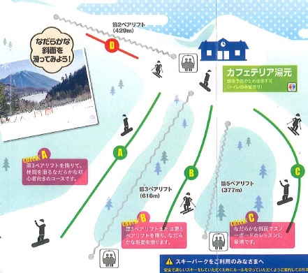 日光湯元温泉スキー場　コース